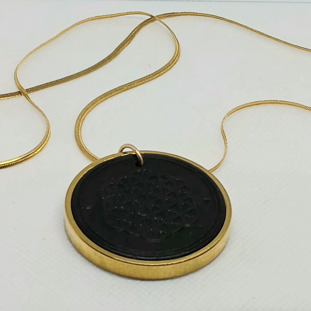 Double Design EMF Protection Necklace From Device In Gold Tone NWOTs. [I had 2]